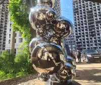 Скульптура из зеркальных шаров нержавеющая сталь (517531) поставка арт-объект  в Выксе