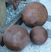 Шары кортен уличный декор (518951) ∅ 600 500 300 мм. Выкса