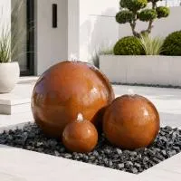 Шары 3 шт. фонтан Corten от (518907) ∅ 0,35 до 1 м. Выкса 