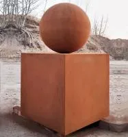 Шар — стальной куб кортен (518929) ∅ 500 мм. Выкса